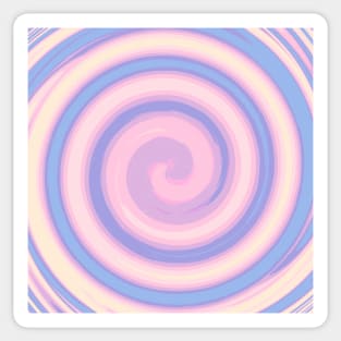 Circle Of Pastel Yellow, Pinks and Blue Sticker